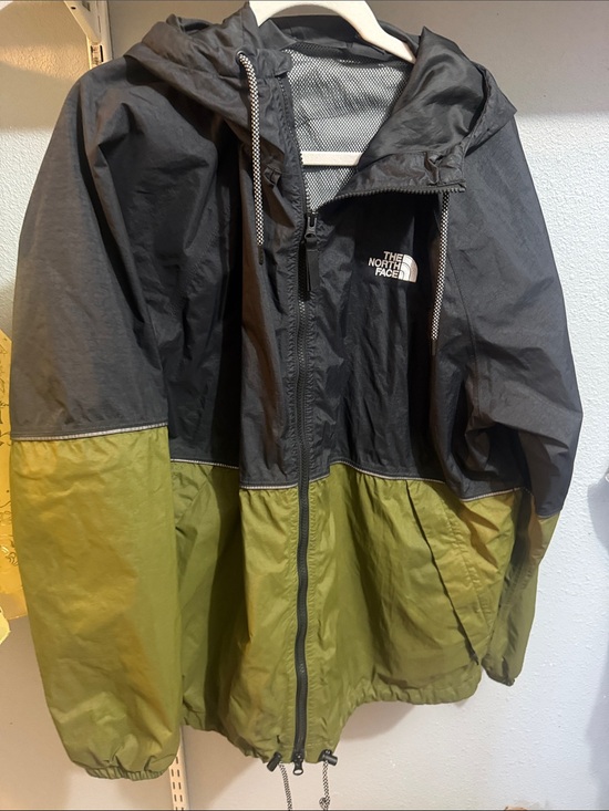 The North Face Other - The North Face Black and Olive Green Hooded Windbreaker Jacket